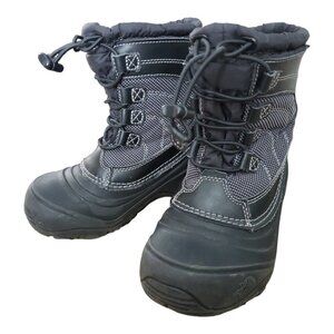 The North Face Kids Alpenglow Thermafelt Waterproof Winter Boots Black Size 13